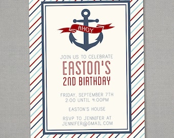 Nautical Birthday Invitation