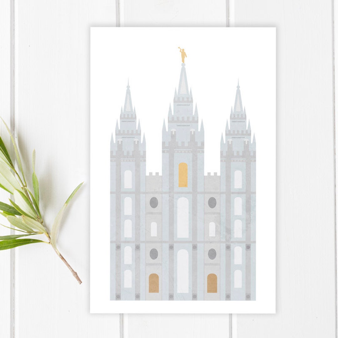Salt Lake Temple Illustration - Etsy