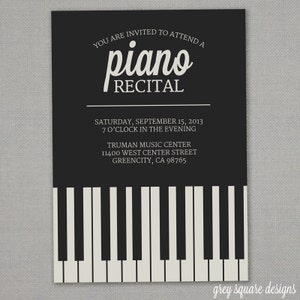 Piano Recital Invitation