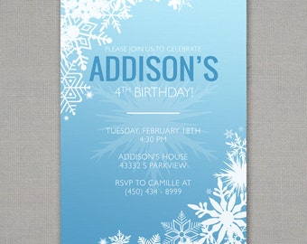 Frozen Inspired Birthday Invitation