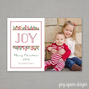 Cartolina di Natale gioia - Natale Florals
