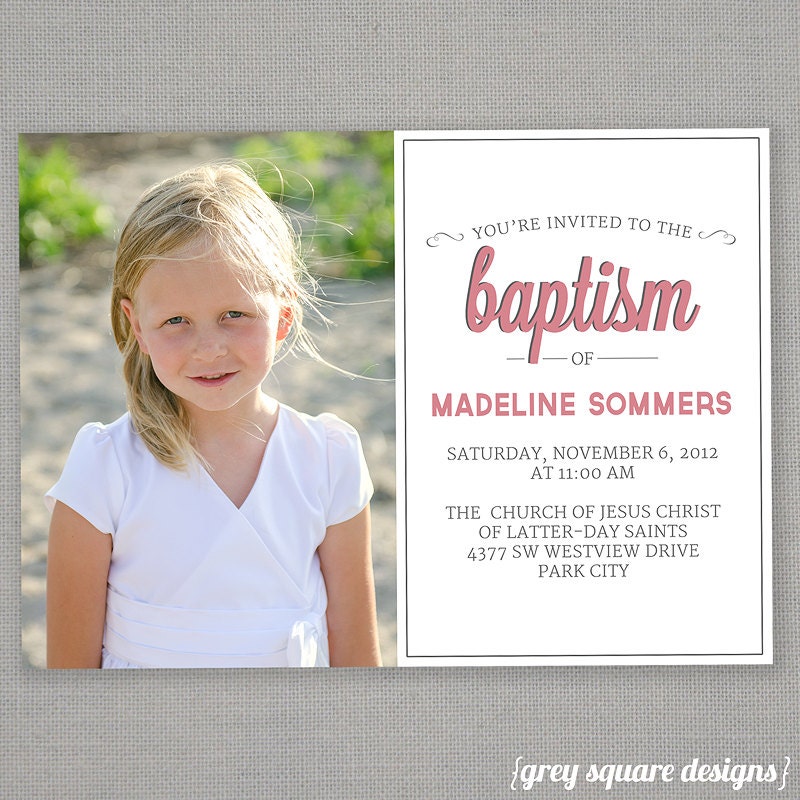 Baptism Invitation Etsy