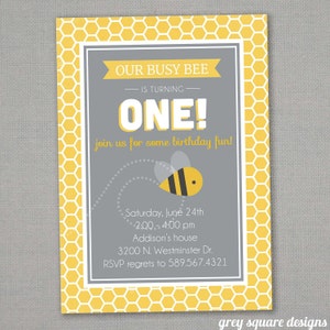 Busy Bee GeburtstagSeinladung