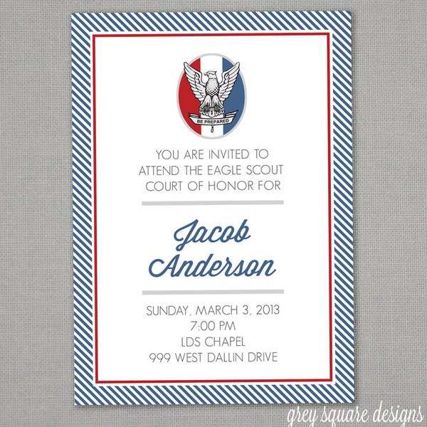 Eagle Scout Court of Honor Invitation