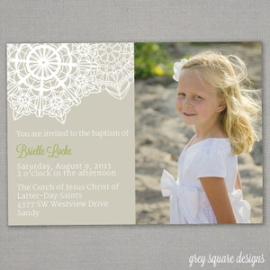 LDS Baptism Invitation