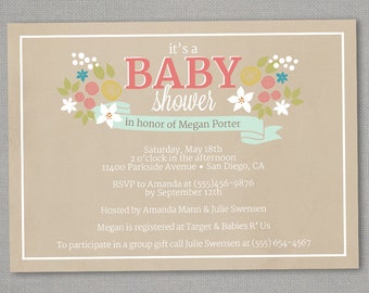 baby shower girl invitation