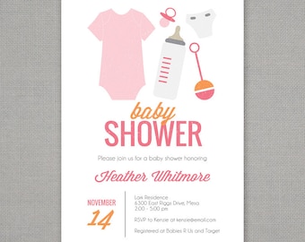 Baby Essentials Baby Shower Invitation