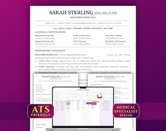 Nurse Resume Template | RN, Medical Student CV (Google Docs)