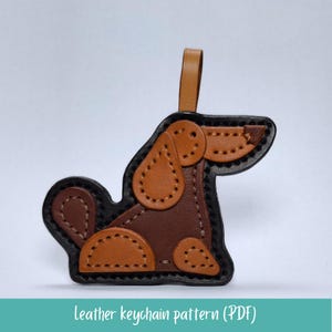 Sitzender Dackel Schlüsselanhänger Muster, Dackel Taschenanhänger Taschenanhänger für A4 und Letter Größe