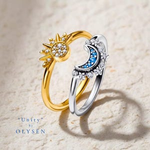 Pandora sun and moon ring set - Etsy 日本