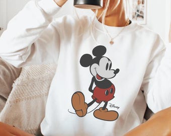 Disney Vintage Mickey Mouse Sweatshirt, Disney Retro Sweater, Vintage Disney Mickey Mouse Shirt, Disneyworld Holiday Vacation Sweatshirt,