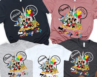 Custom Disney Family Vacation Shirts 2026, Disney Family Trip Shirt, Disney Trip Matching Shirts, Disneyland Family Squad Shirts, Disney Tee