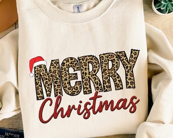 Leopard Christmas Shirt,Merry Christmas Shirt,Christmas T-shirt,Christmas Family Shirt,Christmas Gift,Holiday Gift,Leopard Shirt