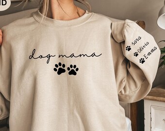 Sudadera personalizada para mamá perruna, sudadera con capucha personalizada para mamá perruna, atuendo para dueño de perro, ropa para mamá perruna, regalo de cumpleaños para mamá perruna, regalo para el Día de la Madre