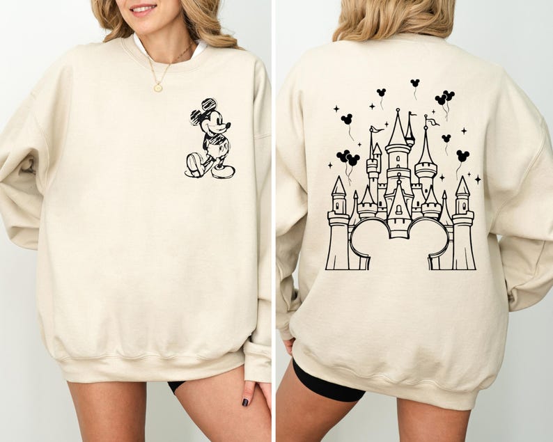 Sudadera retro de Castillo Mágico, sudadera retro de Walt Disney World, sudadera de Magic Kingdom, camiseta de Disneyworld, sudadera de viaje a Disneyland imagen 1
