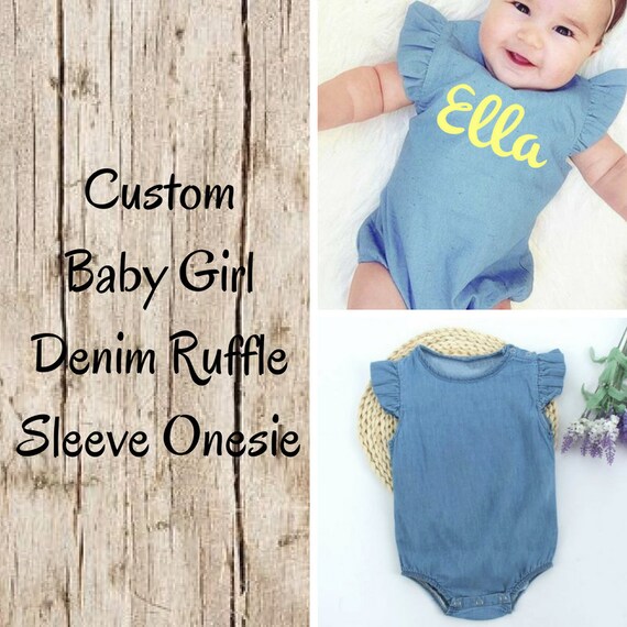 denim onesie baby