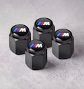 4 Valve Caps for BMW – M Sport or Classic Style – Black or Silver Metal – Compatible with 1 Series, 3 Series, 5 Series, X1, X3, X5, Z4 product logo
