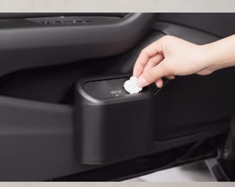 Compact Car Trash Can • Mini Car Bin • Door Hanger • Odor Control • Car Organizer