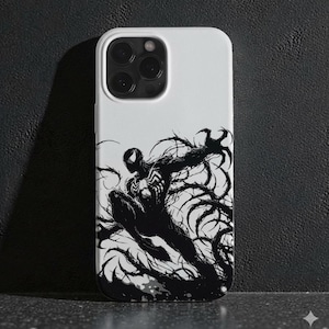 Venom Symbiote Spider-Man iPhone Case, Black Suit Spidey Phone Cover for iPhone