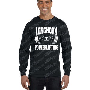 Ready to Print!! Digital File - Longhorn Powerlifting *PNG Format* Perfect for Sublimation, DTF & DTG*
