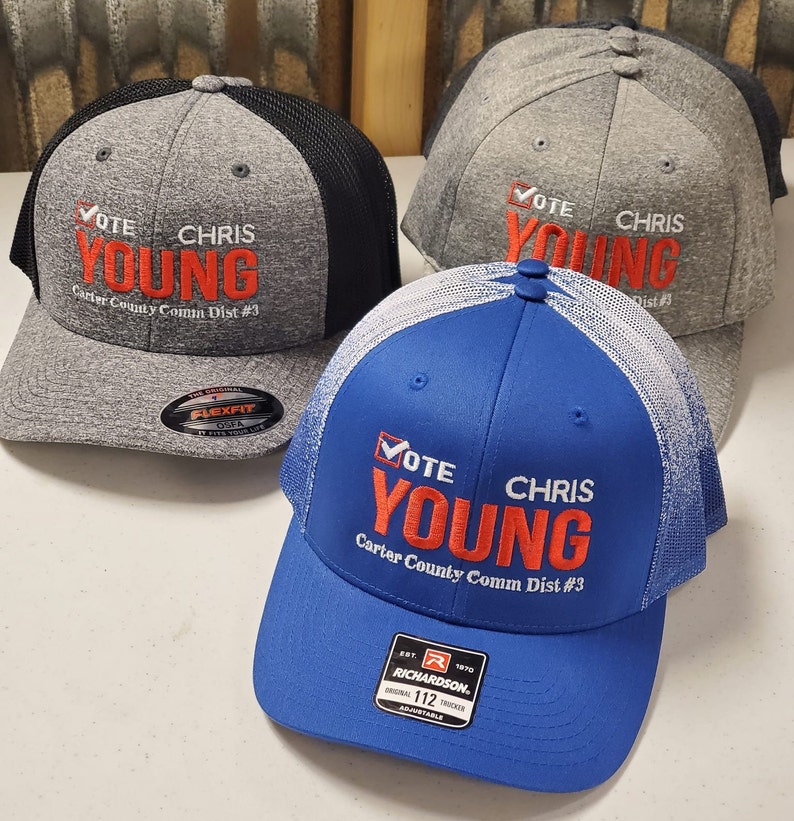 Custom Embroidery Hat Logo, Company, Trucker, Personalized, Racing