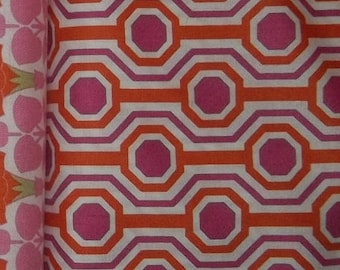 Bright and fun geometric print by Tanya Whelan for Free Spirit 1 yard cotton quilt fabric