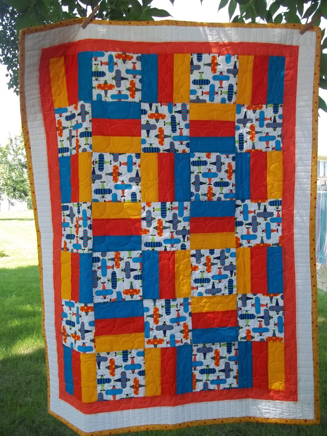 Sale Beautiful Handmade Quilt With Pillowcase Made Ready Set Etsy