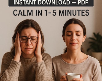Anxiety Relief Workbook | Stress Management Guide | Self Care Printable | Mental Health Worksheets | Instant Calm PDF