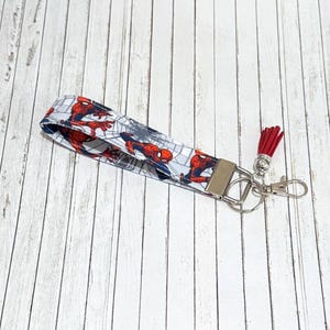 SPIDERMAN Key Chain / Key Fob / Wristlet - Character Fob - Choose the length