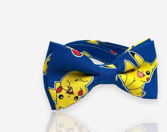 Pokemon Pikachu - comic book, character bow tie - pre-tied bowtie for all ages | ringbearer gifts | special occasion