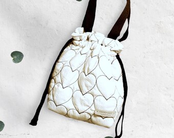 Heart Quilted Cute Lunch Bag l mom’s choice | ECO fiendly reusable Bag l ProCare® food safe and certified fabric lining