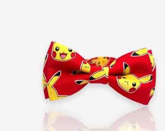 Pokemon Pikachu - comic book, character bow tie - pre-tied bowtie for all ages | ringbearer gifts | special occasion