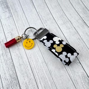 Mickey Key Chain / Key Fob / Key Charm Wristlet – Choose Your Fabric