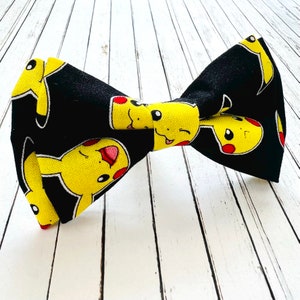 Pokemon Pikachu comic book, character bow tie pre-tied bowtie for all ages image 3