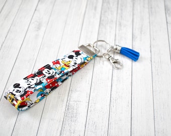 Mickey Mouse Wristlet Keychain – Disney Fabric Key Fob