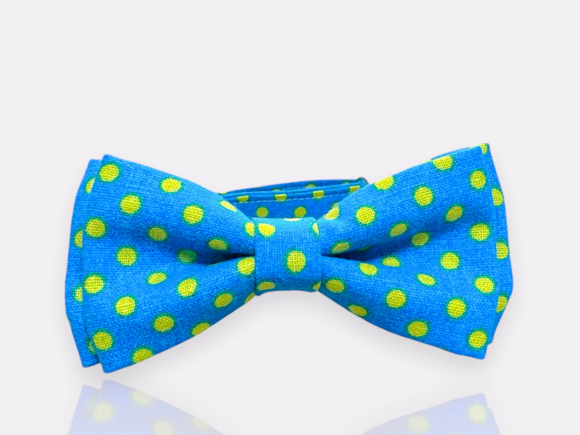 Roger Rabbit Bow Tie: Yellow Polka Dot Blue Pre-tied Bowtie - Etsy