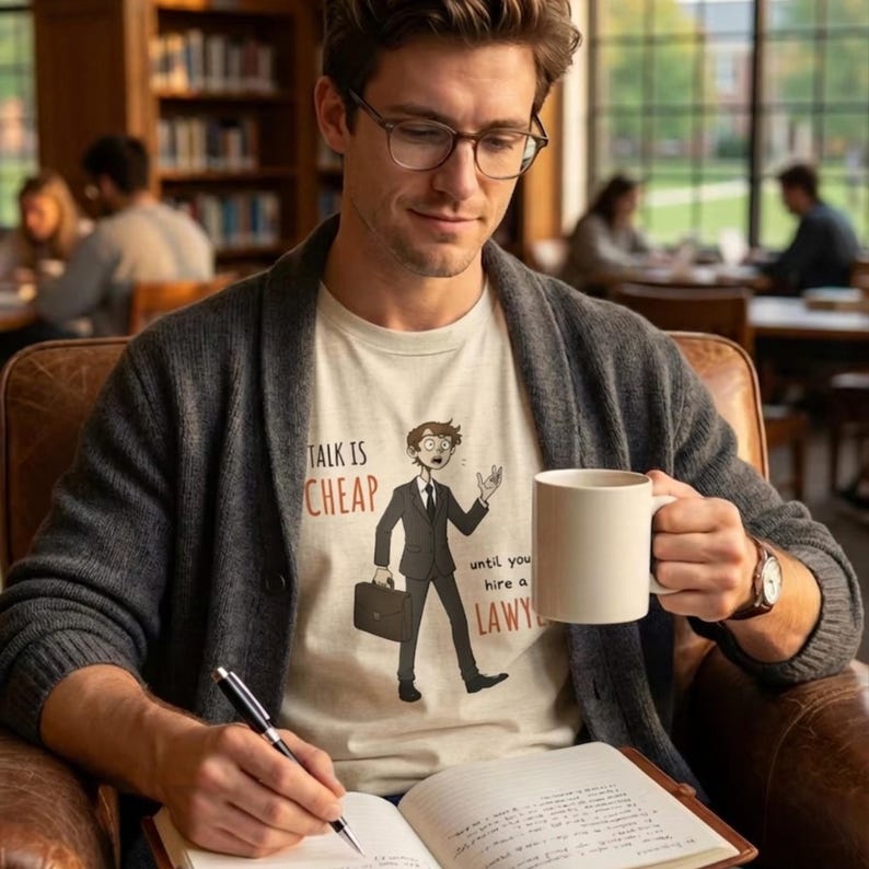 Funny Lawyer T-shirt - Talk is Cheap Until You Hire a Lawyer Tee - Gift ...
