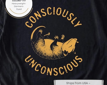 Funny Opossum Shirt - Consciously Unconscious Competence Tee - Sarcastic Office Introvert Gift - Corporate Burnout - Social Anxiety T-Shirt