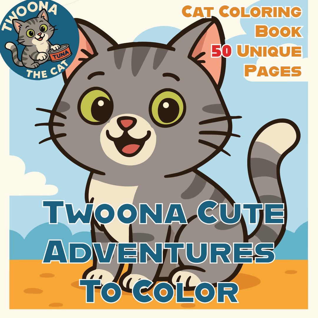 Cat Coloring Book for Kids & Adults | Cute Animal Coloring Pages ...