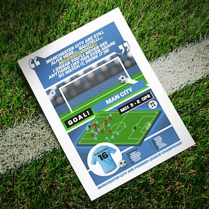 Sergio Agüero Tor Poster Druck | Manchester City gegen QPR | League of Legends Art