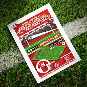 Póster con el gol de Massimo Maccarone / Middlesbrough FC vs FCSB / Semifinal de la Europa League