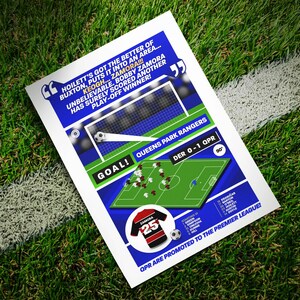 Bobby Zamora Tor Poster Druck | QPR gegen Derby County | Play-Off Final Promotion Wandkunst