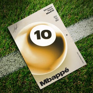 Kylian Mbappé 8 Ball | Original Football Wall Art | Real Madrid Print image 1