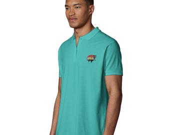 Polo da uomo con bandiera del Kurdistan - Cotone biologico ecologico - Abbigliamento casual elegante