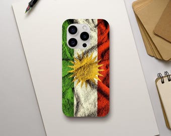 Custodia per telefono con bandiera del Kurdistan: protezione resistente a doppio strato per il tuo telefono