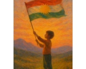 Kurdistan Flag Poster – Matte Print, Eco-Friendly Home Decor