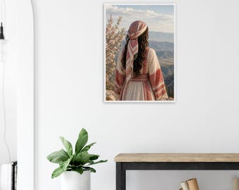 Arte murale sulla cultura curda, poster curdo incorniciato, decorazioni del patrimonio del Kurdistan, quadro incorniciato pronto per essere appeso, decorazioni etniche per la casa, regalo per curdi