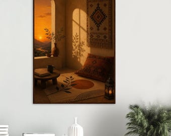 Poster del tramonto dorato del patrimonio curdo