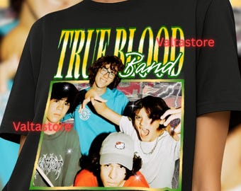 Camiseta de la banda Trueblood, estilo retro