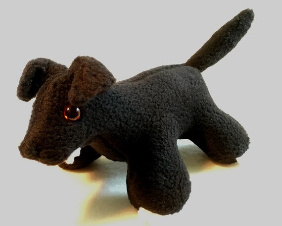 black dog plush